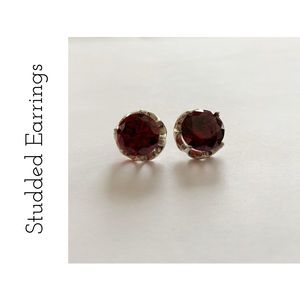 Silver Studded Earrings